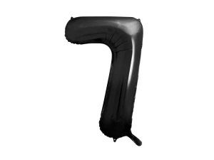Balon foliowy Cyfra 7 czarny 86 cm