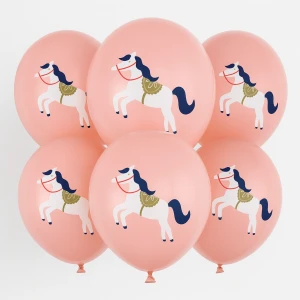 Balony lateksowe Konik Pale Pastel różowe 30 cm 6 szt.
