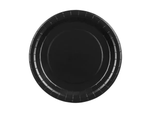 Talerzyki papierowe czarne 23 cm 6 szt.