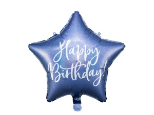 Balon foliowy Happy Birthday granat 40 cm