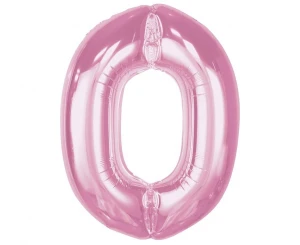 Balon foliowy Smart Cyfra 0 jasnoróżowy 92 cm
