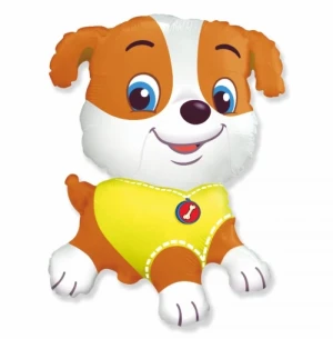 Balon foliowy Bulldog żółty 60 cm
