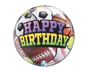 Balon Bubble Birthday Sports Balls 55 cm