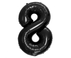 Balon foliowy B&C Cyfra 8 czarna, 92 cm