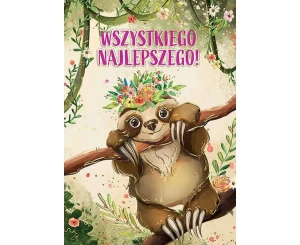 #HKO Kartka okolicznościowa A5 LENIWIEC, 1 szt.