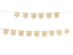 Baner filcowy Happy Birthday Girl różowy 3 m