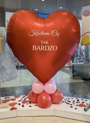 Balon foliowy Walentynki Serce gigant czerwony 136 x 129 cm