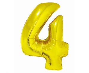 Balon foliowy Smart Cyfra 4 złoty 76 cm