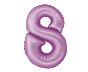 Balon foliowy Smart Cyfra 8 matowy lawendowy 76 cm