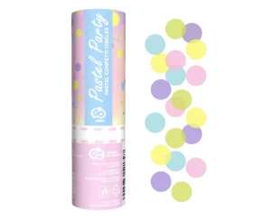 Konfetti pneumatyczne Pastel Party kółeczka papierowe miks wielokolorowe 15 cm
