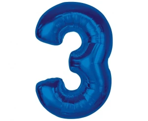 Balon foliowy Smart Cyfra 3 granatowy 92 cm