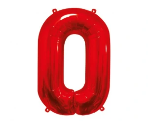 Balon foliowy Cyfra 0 czerwony 85 cm