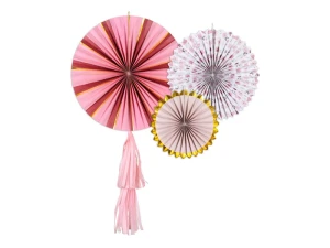 Rozety dekoracyjne Kwiaty 26-43 cm 3 szt.