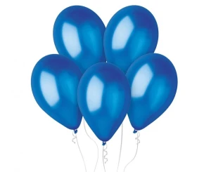 Balon lateksowy metaliczny granatowy 30 cm