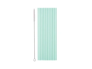 Słomki plastikowe, 23 cm, szałwiowy (1 op. / 12 szt.)