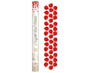 Konfetti pneumatyczne Płatki róż czerwone 60 cm