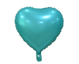 Balon foliowy Serce matowy turkusowy 45 cm