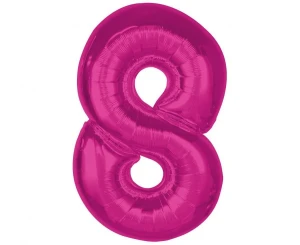 Balon foliowy Smart Cyfra 8 fuksja 92 cm