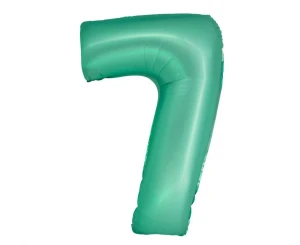 Balon foliowy Smart Cyfra 7 matowy miętowy 76 cm
