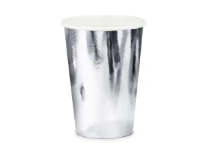 Kubeczki papierowe srebrne 220 ml 6 szt.