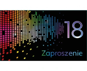 Zaproszenie 18 urodziny Grafika Chłopak Dziewczyna 160 x 95 cm 10 szt.