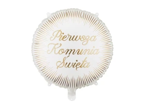 Balon foliowy pastylka Pierwsza komunia święta 35 x 35 cm
