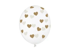 Balon lateksowy Serduszka Clear Crystal przezroczysty 30 cm