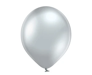 Balon lateksowy Glossy Silver srebrny 29 cm