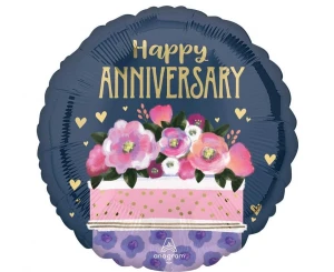 Balon foliowy Anniversary cake 45 cm