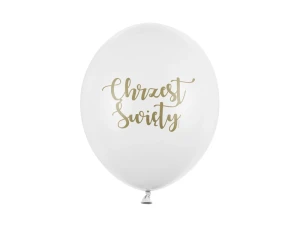 Balony 30 cm, Chrzest Święty, Pastel Pure White
