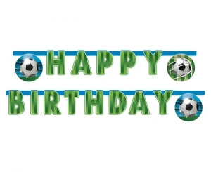 Baner Soccer Fans Happy Birthday niebieski