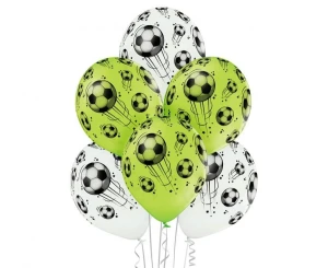 Balony lateksowe Football 29 cm 6 szt.