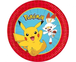 Talerzyki papierowe Pokemon 23 cm 8 szt.