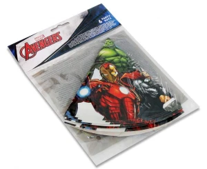 Czapeczki papierowe Avengers 6 szt.
