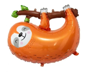 Balon foliowy Leniwiec brązowy 68 x 55 cm
