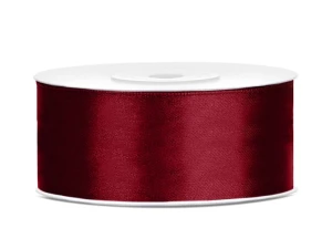 Tasiemka satynowa bordo 25 mm 25 m