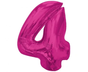 Balon foliowy Smart Cyfra 4 fuksja 92 cm