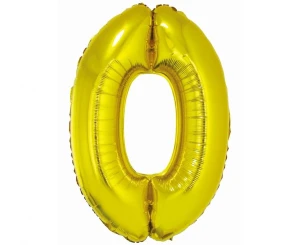 Balon foliowy Smart Cyfra 0 złoty 76 cm