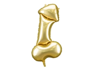 Balon foliowy Penis złoty 55,5 x 112 cm