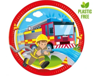 Talerzyki papierowe Firefighters 23 cm 8 szt.