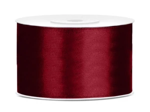 Tasiemka satynowa bordo 38 mm 25 m