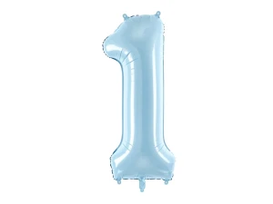 Balon foliowy Cyfra 1 jasnoniebieski 86 cm