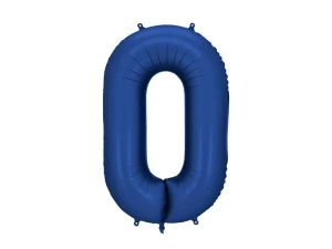 Balon foliowy Cyfra 0 granatowy 86 cm