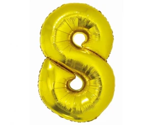 Balon foliowy Smart Cyfra 8 złoty 76 cm