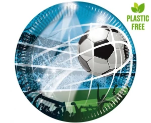 Talerzyki papierowe Soccer Fans 23 cm 8 szt.