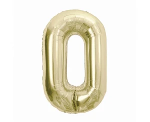 Balon foliowy Cyfra 0 szampański 85 cm