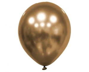 Balon lateksowy luster Gold złoty 28 cm