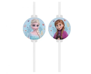 Słomki papierowe Kraina Lodu (Frozen) 4 szt.