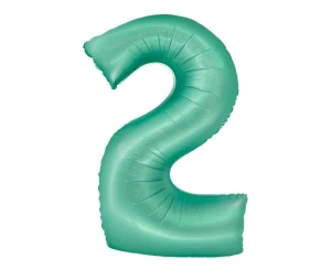 Balon foliowy Smart Cyfra 2 miętowy matowy 76 cm