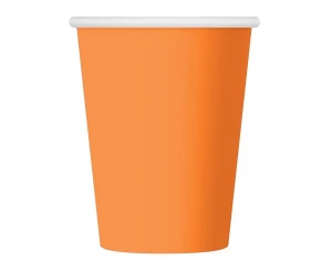 Kubeczki papierowe pomarańczowe 250 ml 6 szt.